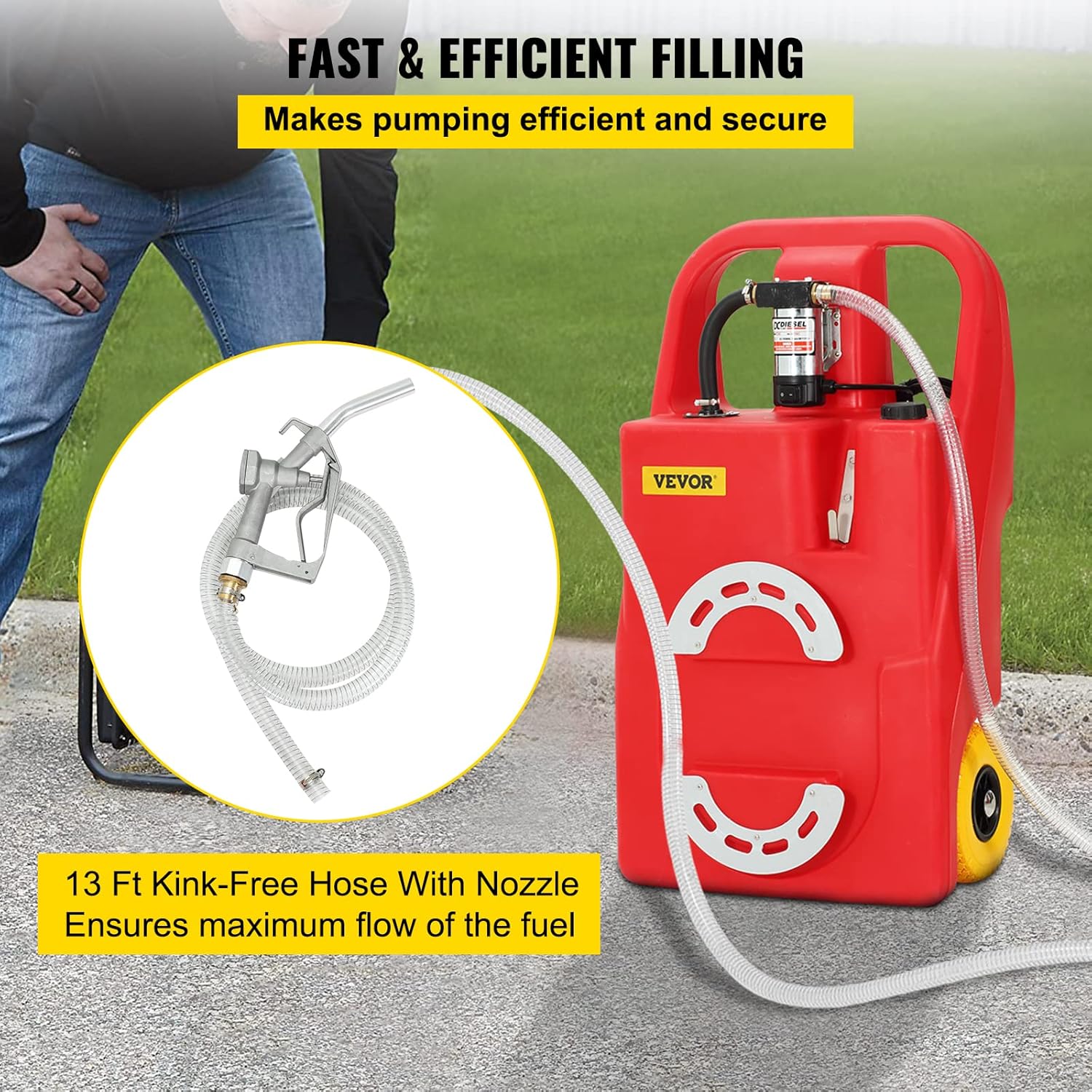 32 Gallon Diesel Fuel Container with 12V DC Transfer Pump Z493