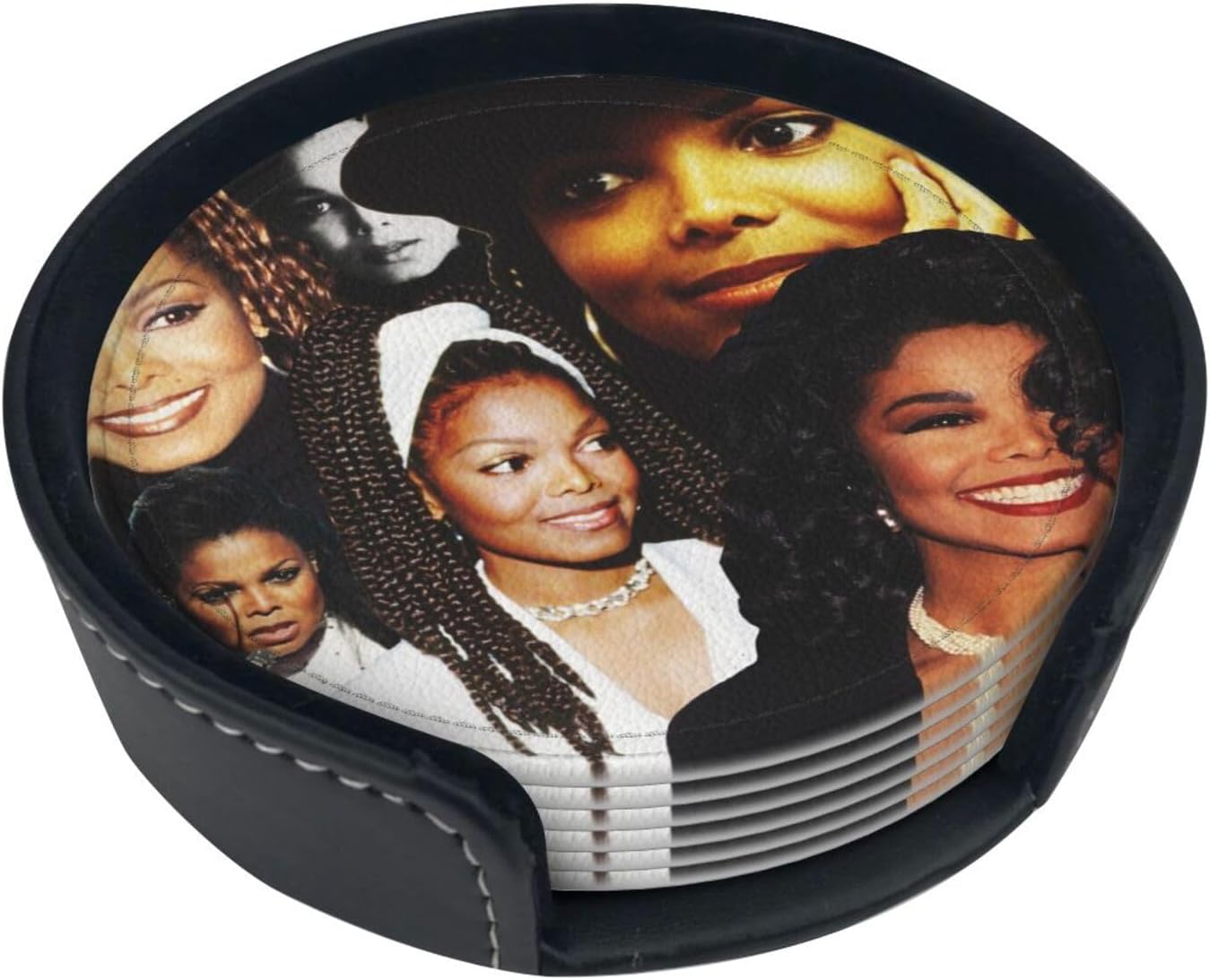6 Pcs Coasters with Holder I204