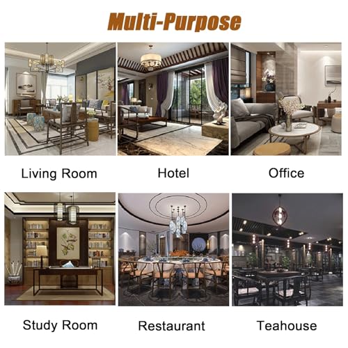 6 Panel Walnut Wood Room Divider P143096