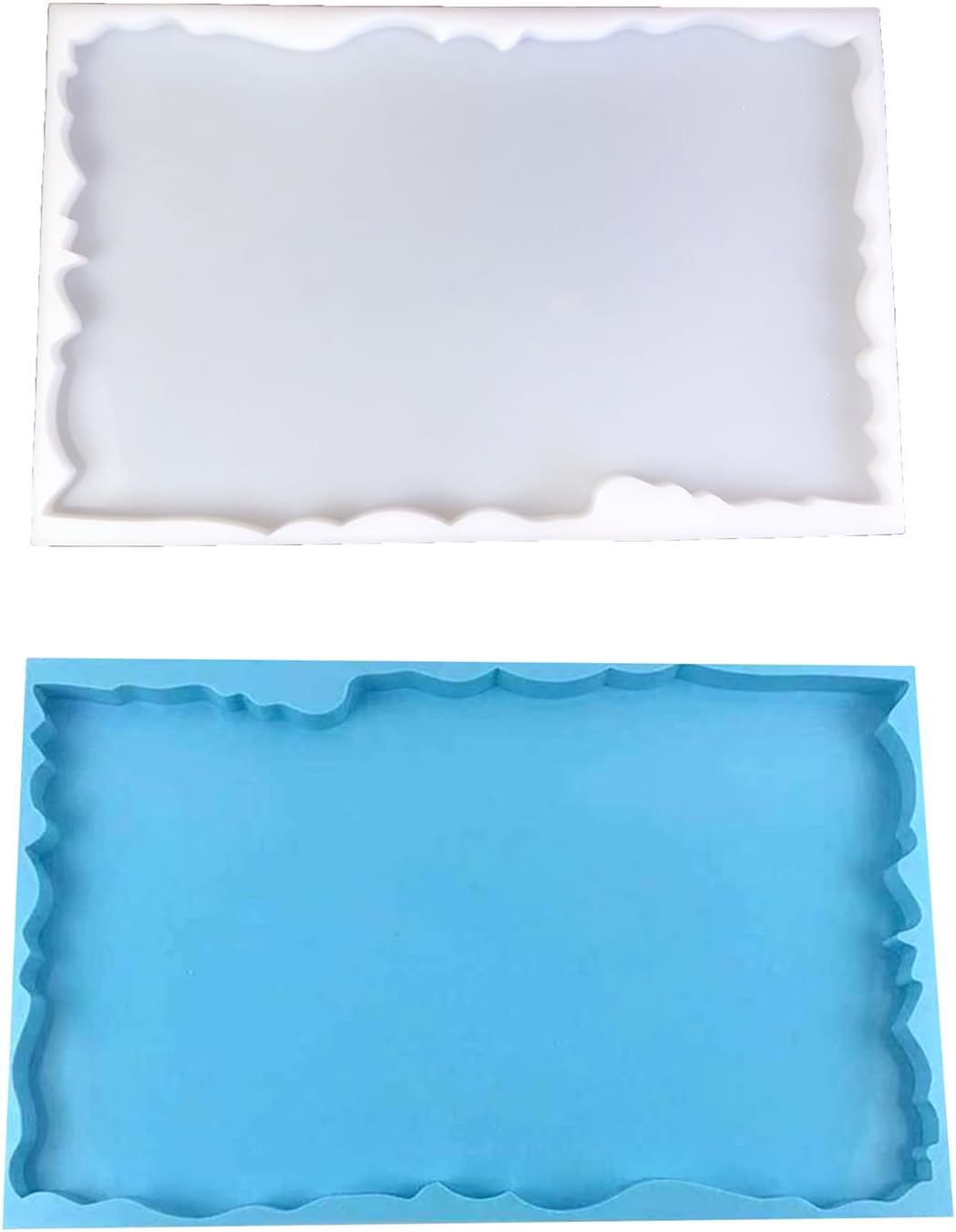 Large Irregular Rectangle Silicone Mold, Blue, approx. 46x28.8x2.5cm T747