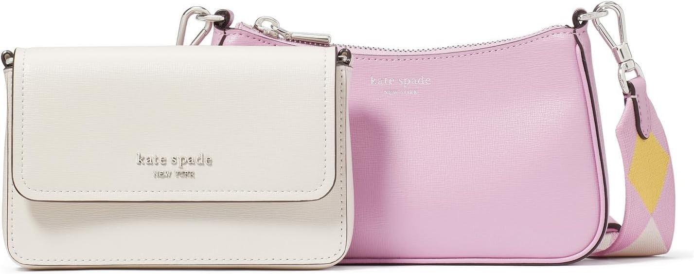 Colorblocked Saffiano Leather Double Up Crossbody H163830