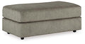 Gray Chenille Oversized Ottoman W85556
