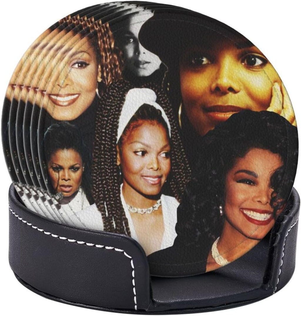 6 Pcs Coasters with Holder I204