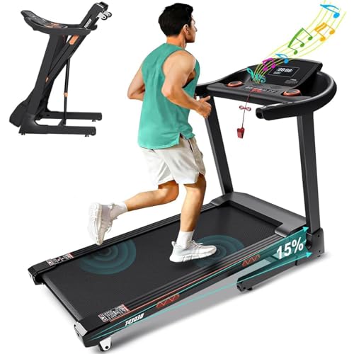 15% Auto Incline Folding Treadmill with Wide Belt, 320 lb Capacity U710550