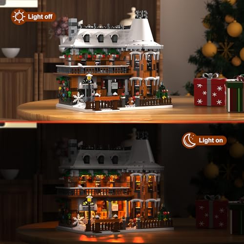 House Building Set with LED Light, 1549PCS Building Blocks Toy R84251