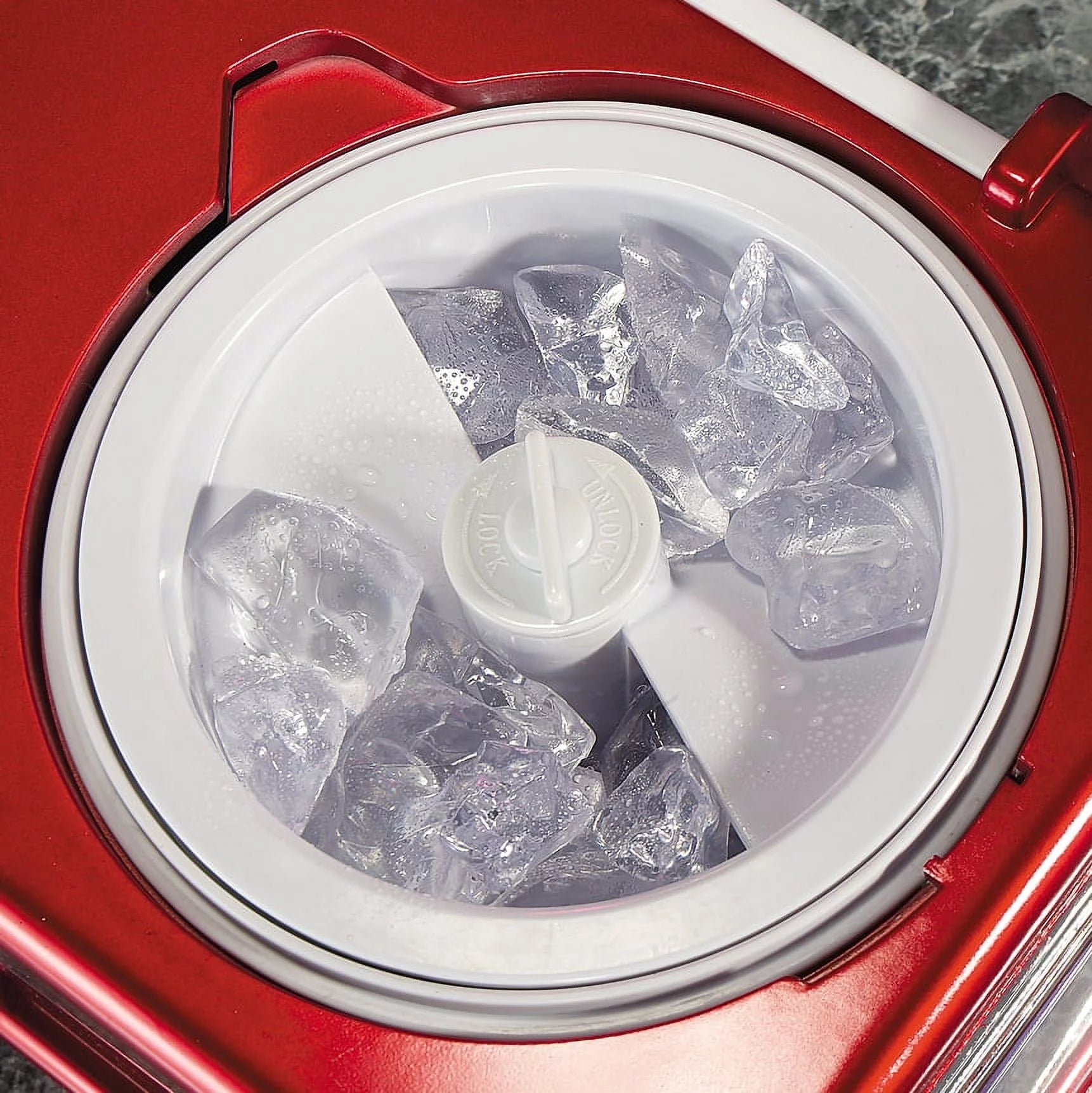 Red Snow Cone Maker with 2 Reusable Cones & Ice Scoop H4004