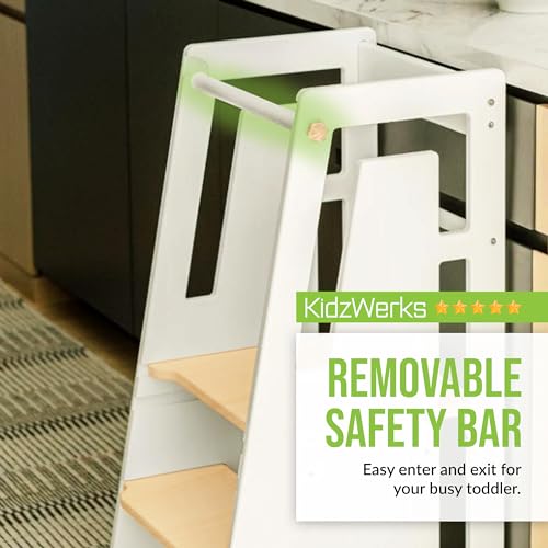 White Adjustable Toddler Tower Step Stool I650