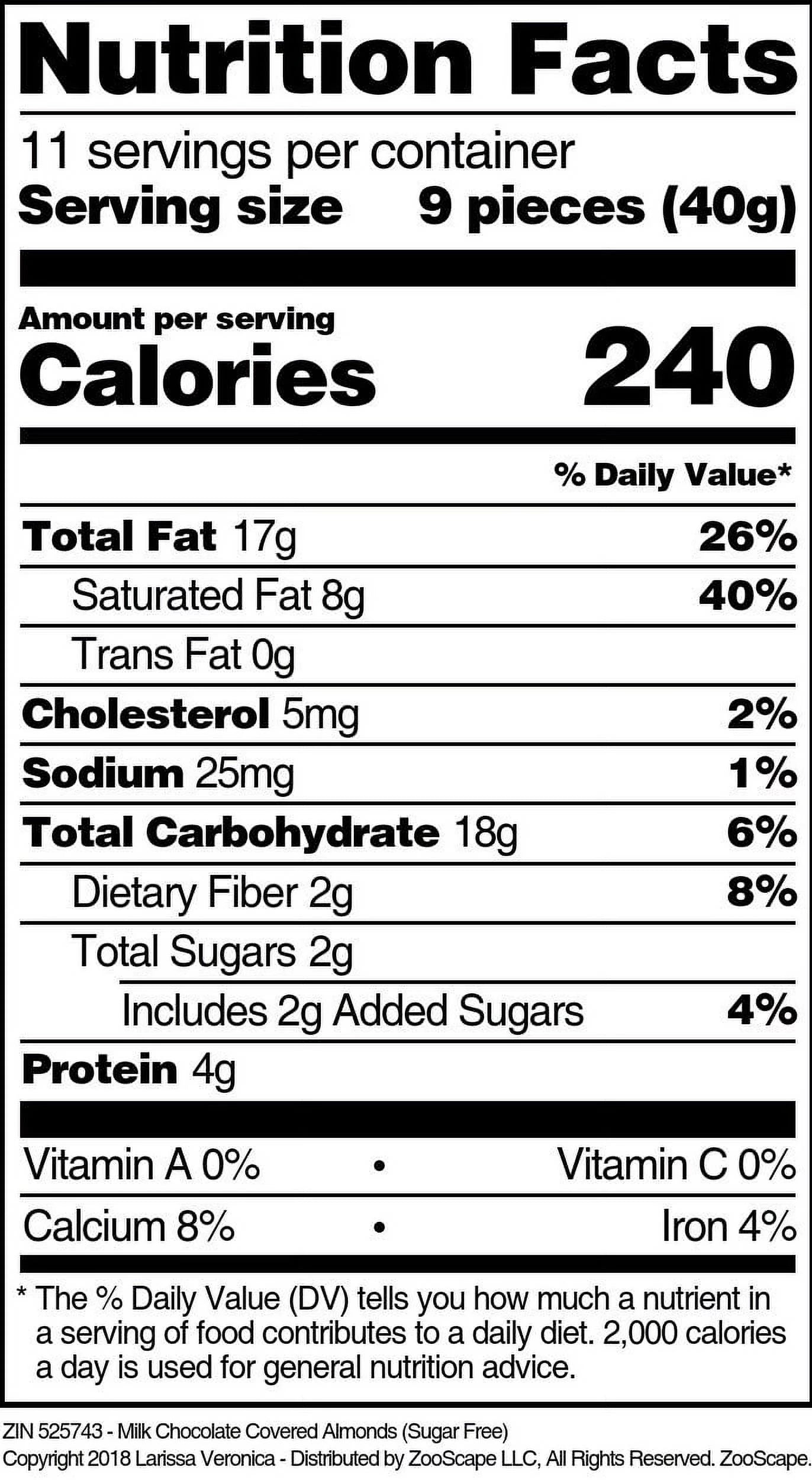 Milk Chocolate Covered Almonds Sugar Free 16 oz 2-Pack E67105