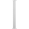10x22 x 8& Non-Tapered Fluted Gloss White Aluminum Column with Cap D337826