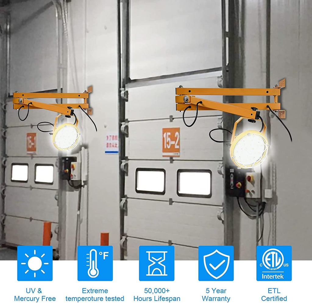50W LED Loading Dock Light with Double Swing Arm G10913