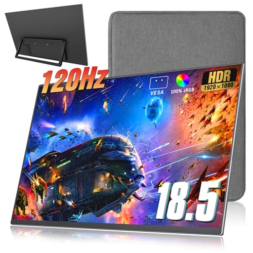 18.5 inch 120Hz 1080P FHD HDR USB HDMI Portable Monitor with Sleeve K5557