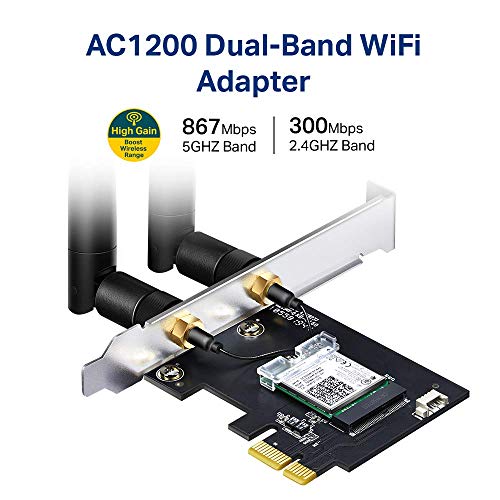 AC1200 Dual Band PCIe WiFi Card with Bluetooth 4.2 V533066