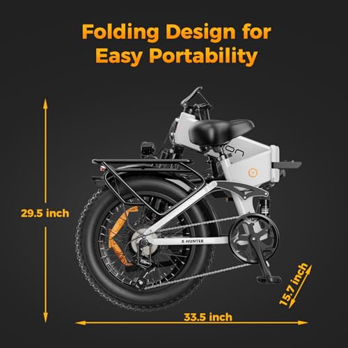 1400W Peak Motor 30MPH Max Speed 624WH Removable Battery Full Suspension 20 * 4.0 Fat Tire Foldable Ebike W95106