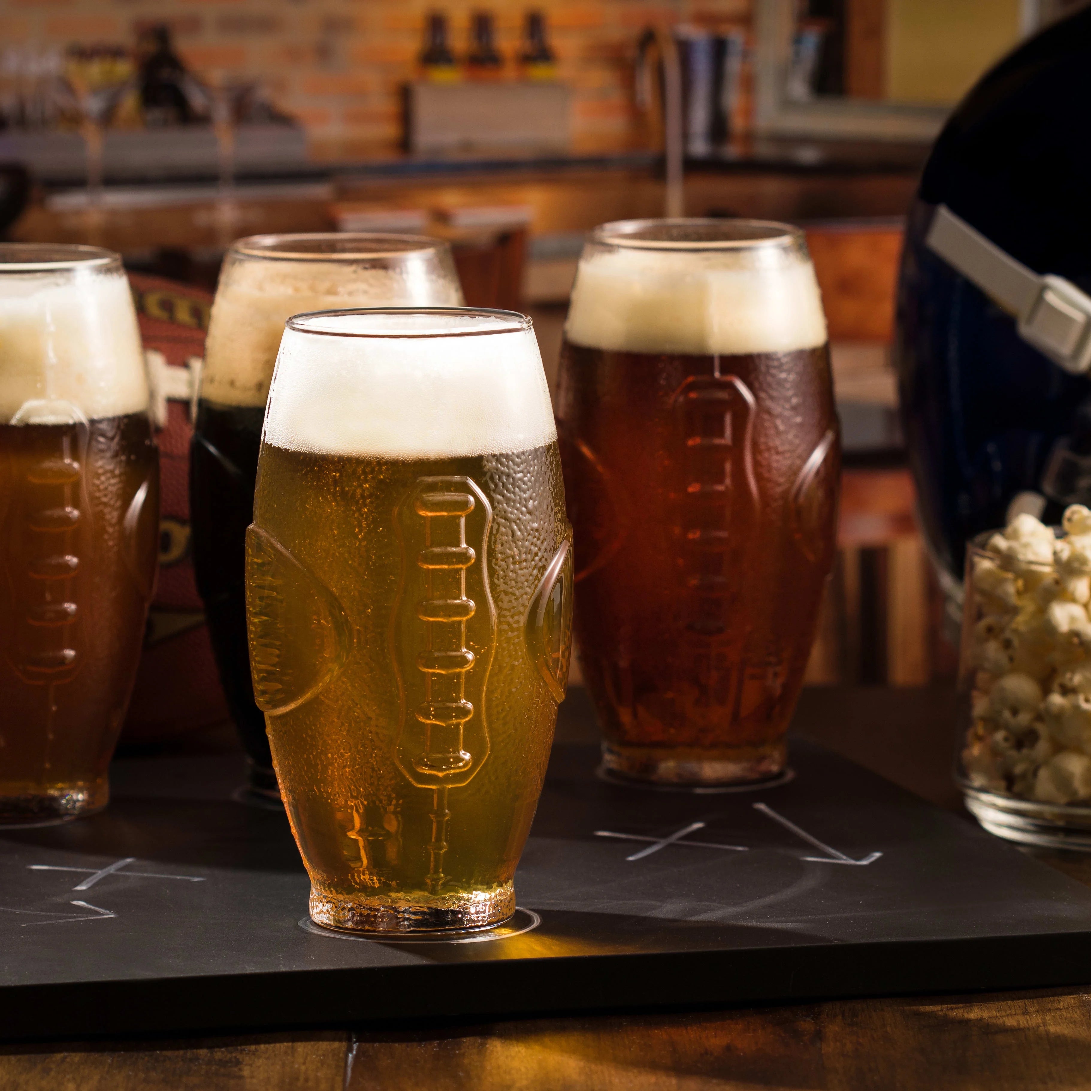 Set of 8 Football Tumbler Glasses, 23-ounce C622