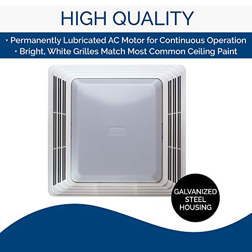 100 Watts 50 CFM White Ventilation Fan and Light Combo S889