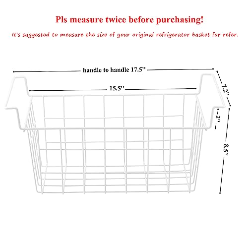 17.5 Inch Metal Wire Freezer Organizer Bins 2Pcs N164