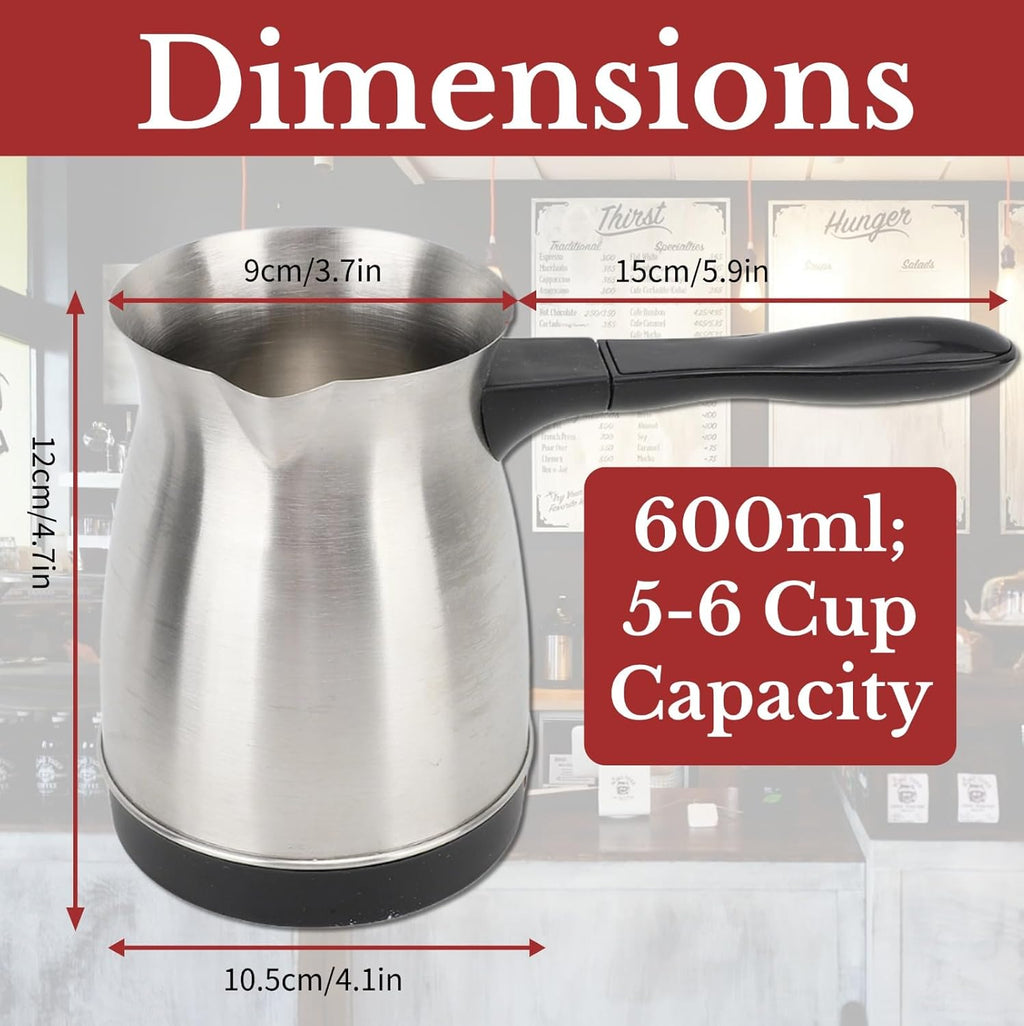 Stainless Steel Electric Turkish Coffee Maker, 600ml Z933770