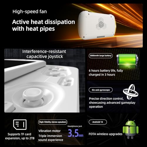 Black Handheld Retro Game Console with 128G Card O465975