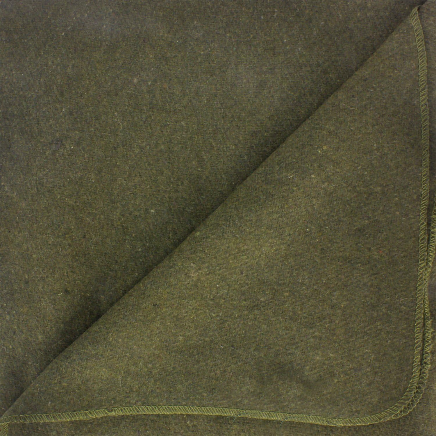 Olive Drab Green Wool Fire Retardant Blanket, 66" x 90" T69365