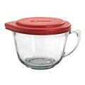 2 Quart Glass Mixing Bowl with Red Lid G477