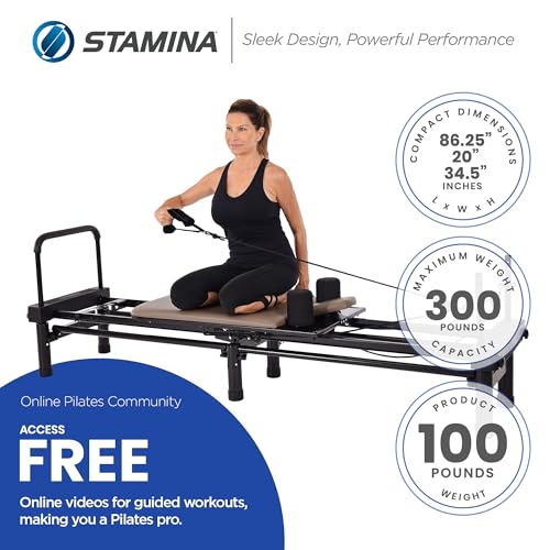 Gray Pilates Reformer Workout Machine D510