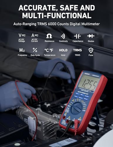 Digital Multimeter TRMS 6000 Counts Auto-Ranging Tester K45223
