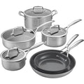 10-pc Stainless Steel Ceramic Nonstick Cookware Set F81076