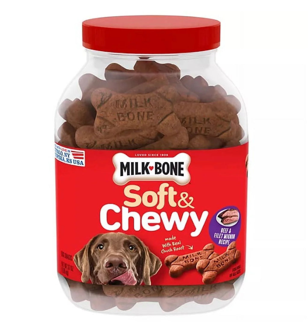 Soft & Chewy Beef & Filet Mignon Recipe Dog Snacks, 37 oz. E575559