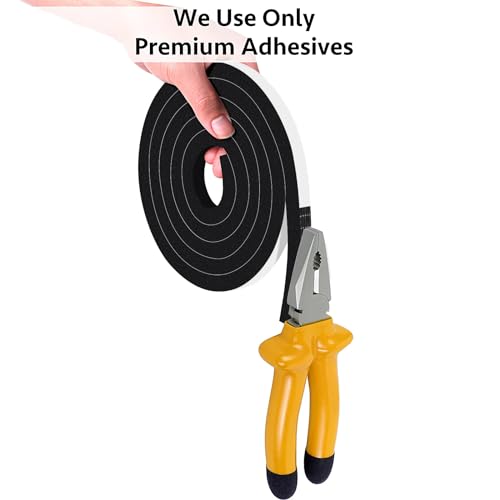 Strong Adhesive Foam Weather Stripping Door Seal Strip Insulation Tape (1 in x 1/4 in x 33 Ft) Q672821
