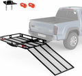 500 LBS Capacity Heavy-Duty Hitch Mount Mobility Scooter Carrier with Foldable Ramp P24996