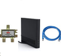 Dual-Tuner Local Channel Streamer with Cat5e UTP Cable and Coaxial Cable Splitter Z1396