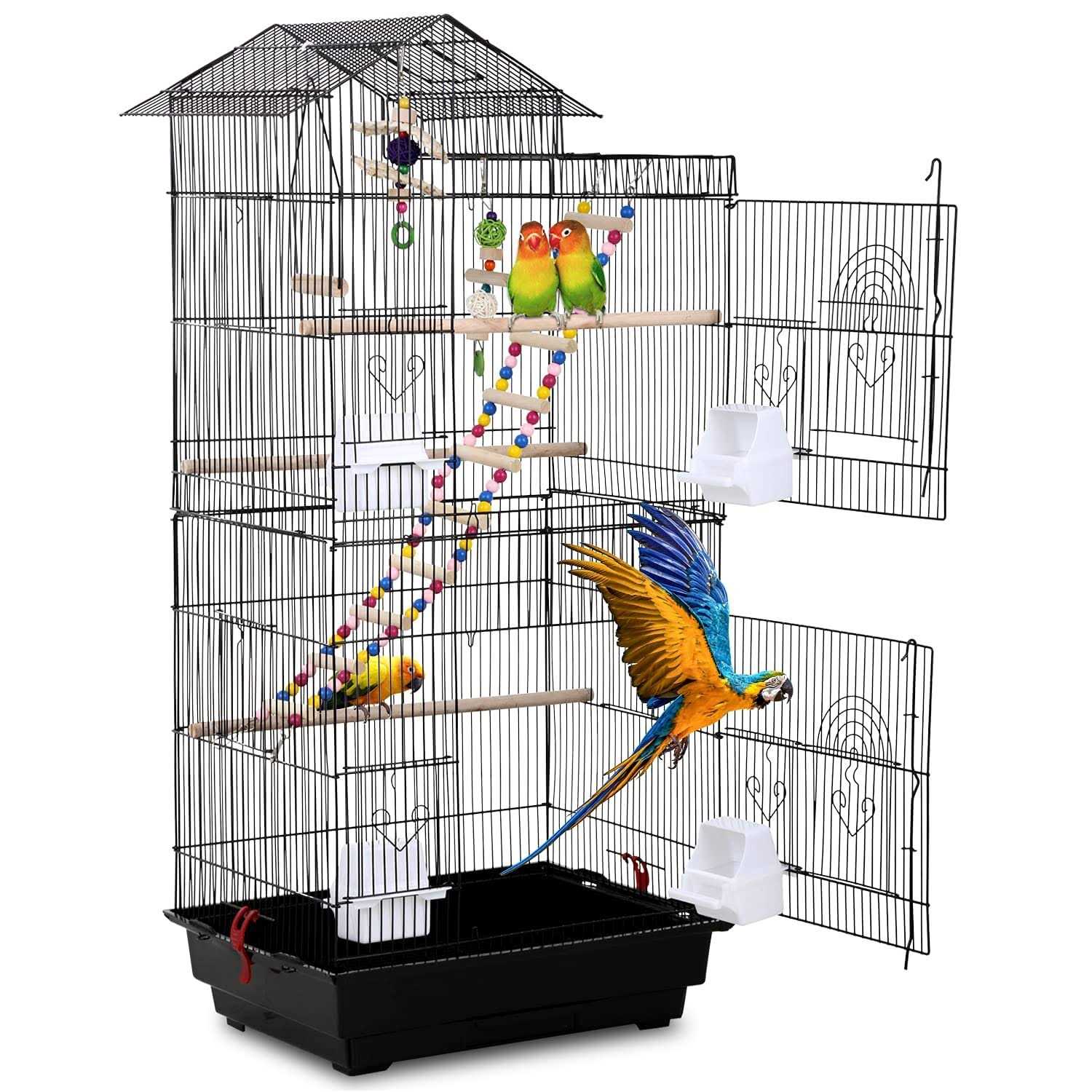 Bird cage 39 inch with Bird Stand Medium Roof Top Large Flight cage H829638