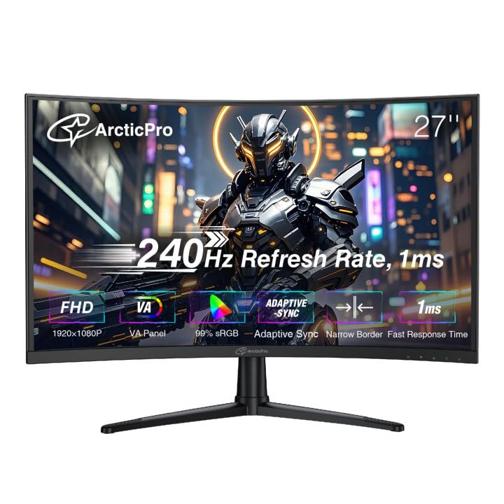 22 inch Full HD Computer Monitor, 100Hz Refresh Rate, Frameless, VESA, HDMI, VGA I6019