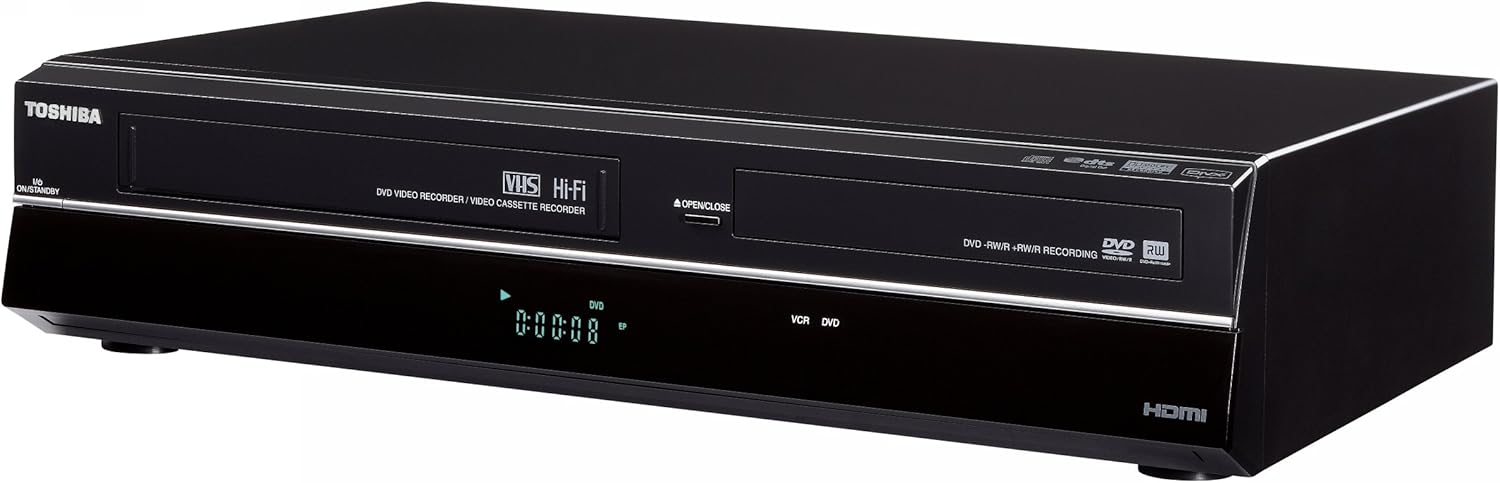 Black DVD/VHS Recorder with Built in Tuner C871