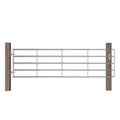 5 Bar Field Gate Steel Silver Q3485