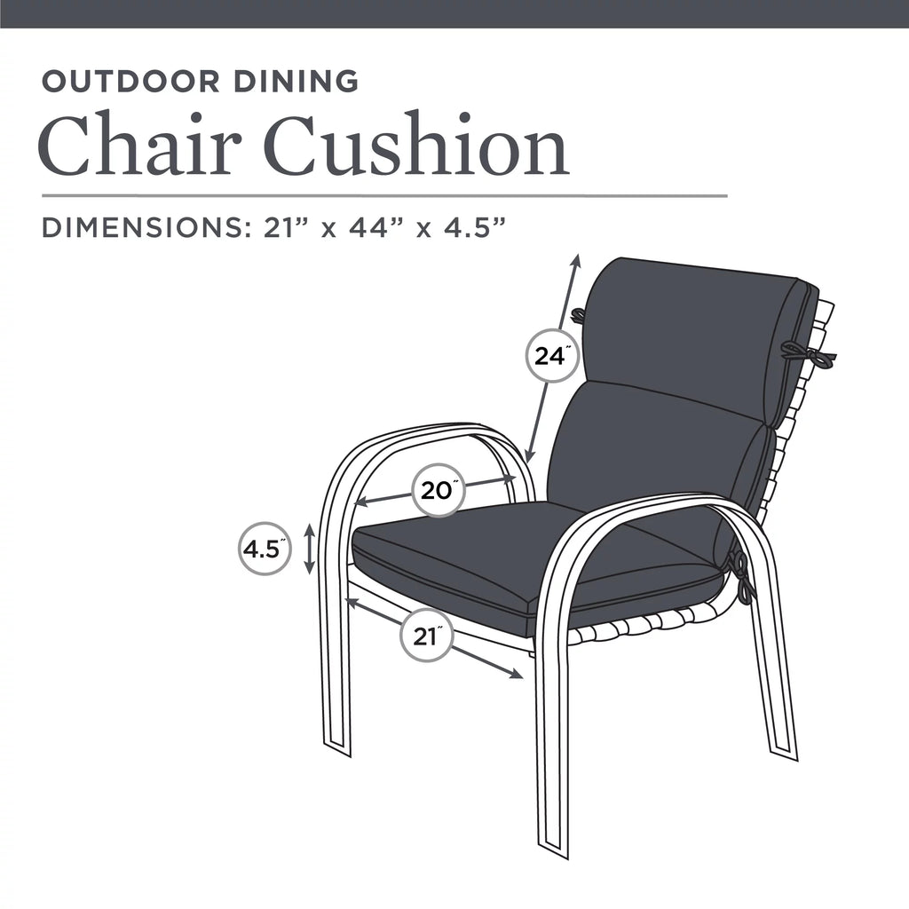 Black Stripe Outdoor Chair Cushion Q77891