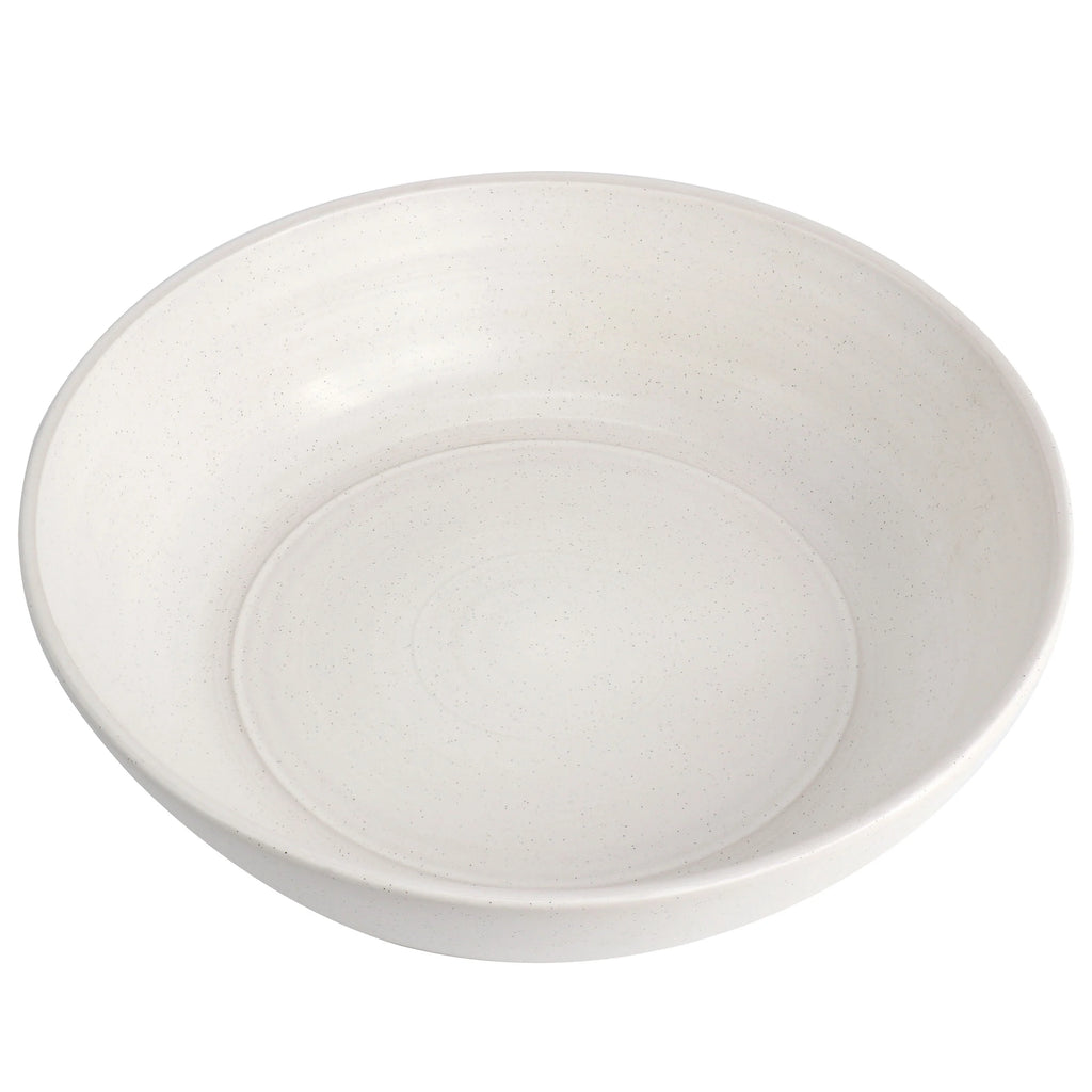 10 Inch Stoneware Serving Bowl in White Speckle L28573