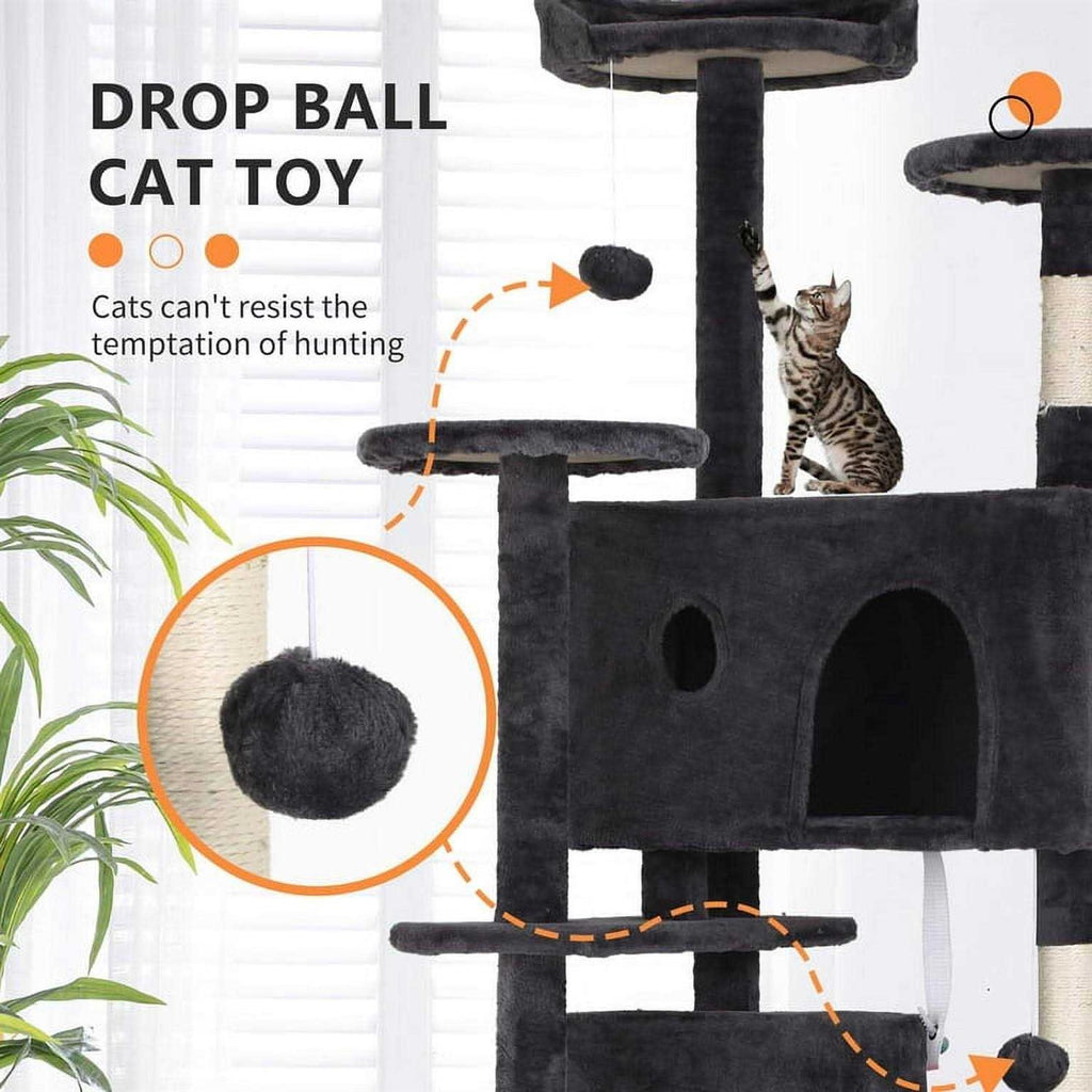70-in Cat Tree Tower with Scratching Post Y538