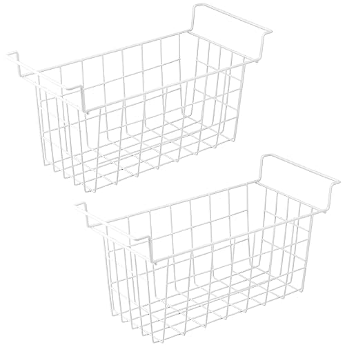 17.5 Inch Metal Wire Freezer Organizer Bins 2Pcs N164
