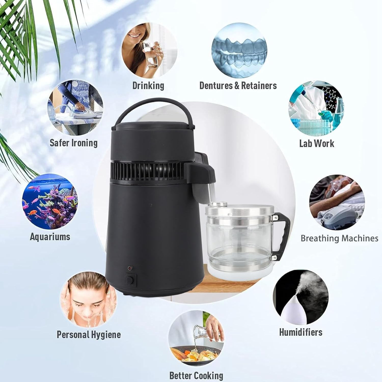 4L Glass Carafe for Countertop Distiller F83789