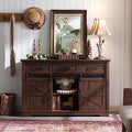White 53" Buffet Cabinet with Sliding Barn Door and 3 Drawers H777297