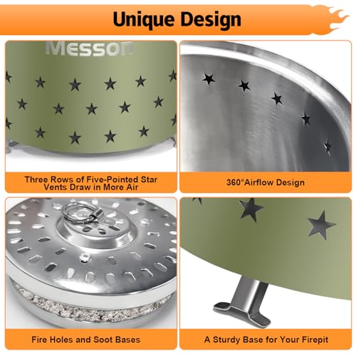 Stainless Steel Tabletop Fire Pit with Stand and Travel Bag A9115