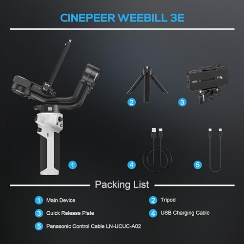 3-Axis Lightweight Gimbal Stabilizer for DSLR & Mirrorless Camera V45664