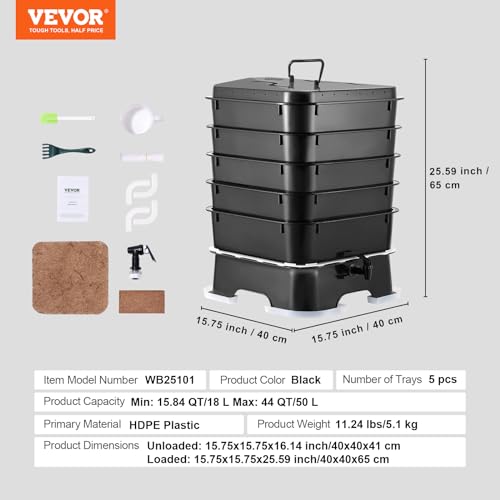 5-Tray 50L Worm Compost Bin L632268