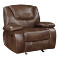 Brown Leather Match Glider Reclining Chair M206