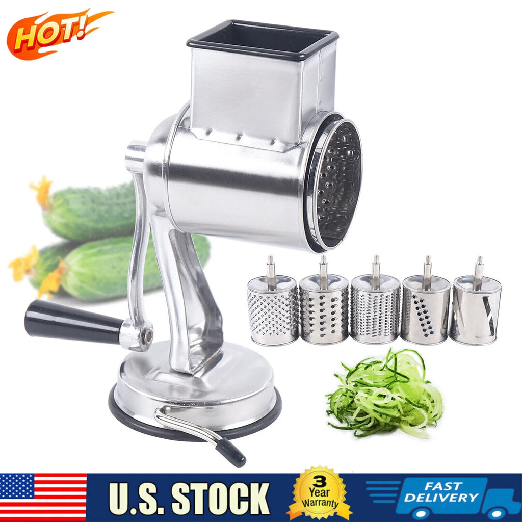 Stainless Steel Rotary Drum Grater with 5 Blades C35287