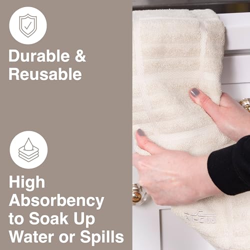 100% Cotton 17"x30" Black Kitchen Towel Q52083