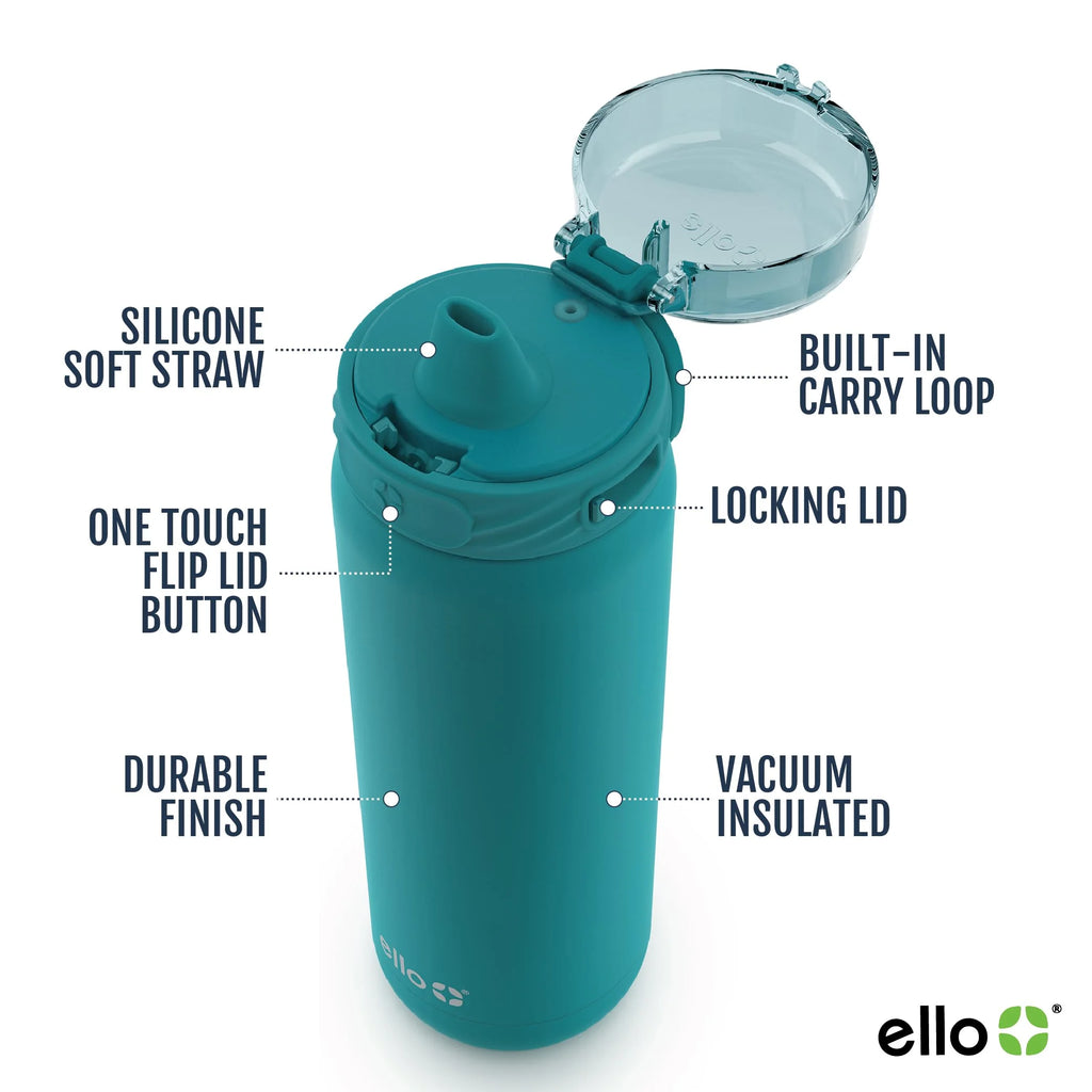 22oz Stainless Steel Water Bottle with Straw and Carry Handle Z716615