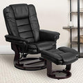 Beige LeatherSoft Multi-Position Recliner with Ottoman L716170