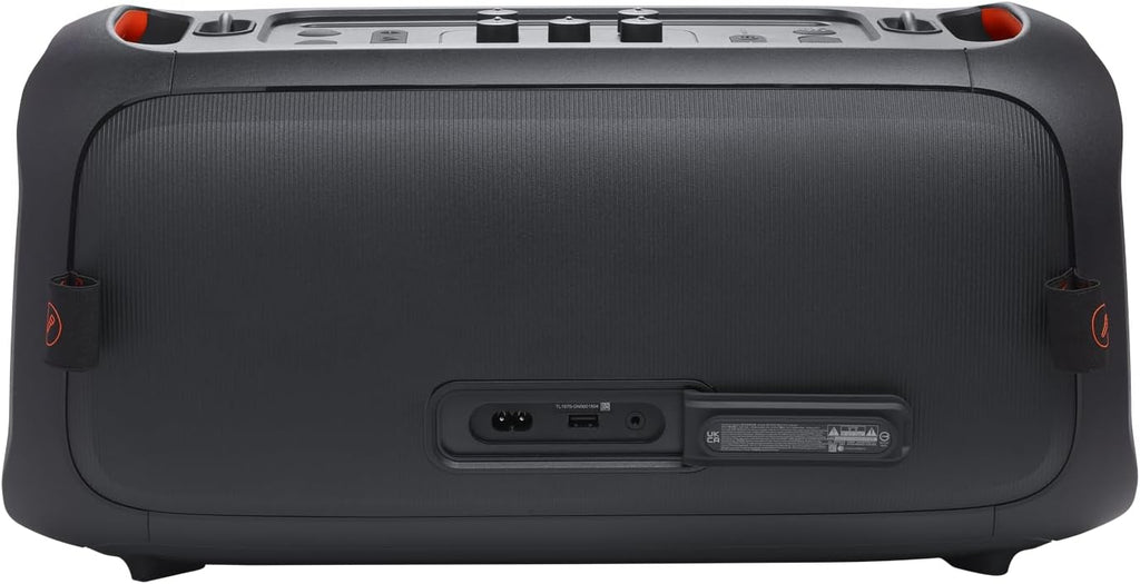 Portable party speaker with built-in lights and wireless mic - Black X5654